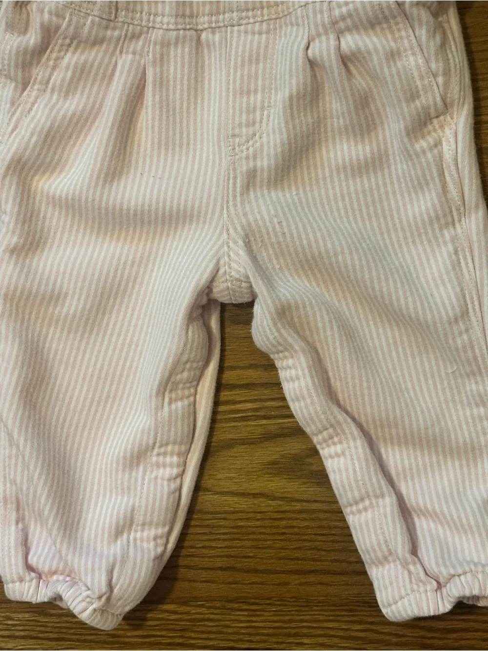 Oshkosh pink stripe overalls